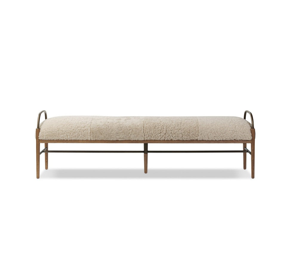 Demi Shearling Accent Bench