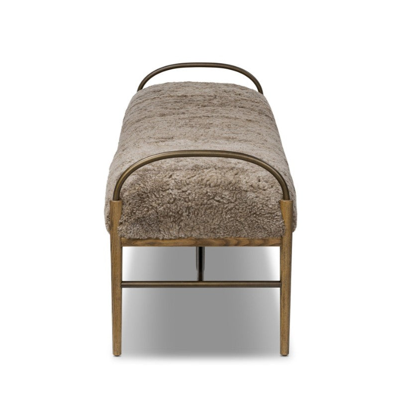 Demi Shearling Accent Bench