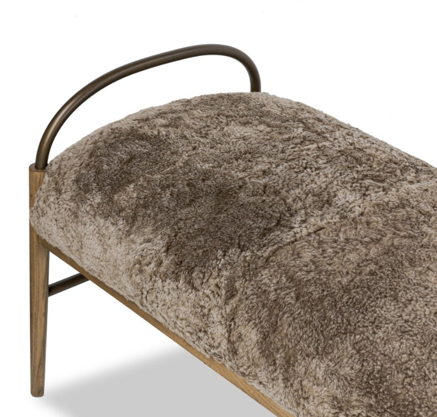 Demi Shearling Accent Bench