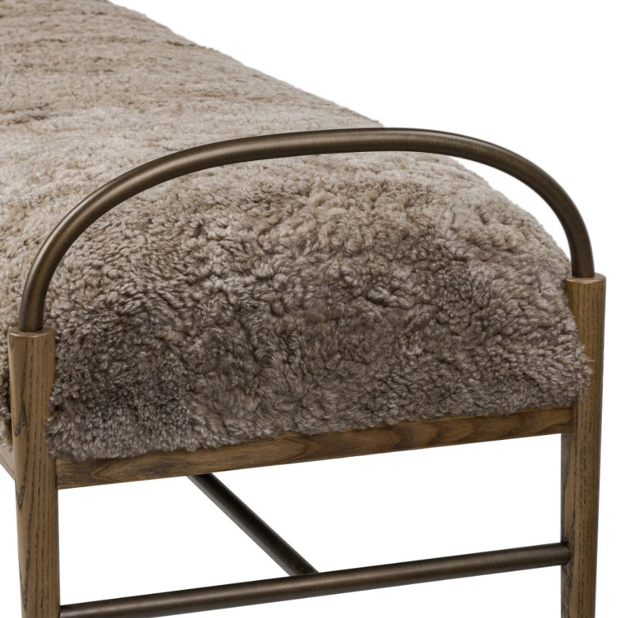 Demi Shearling Accent Bench