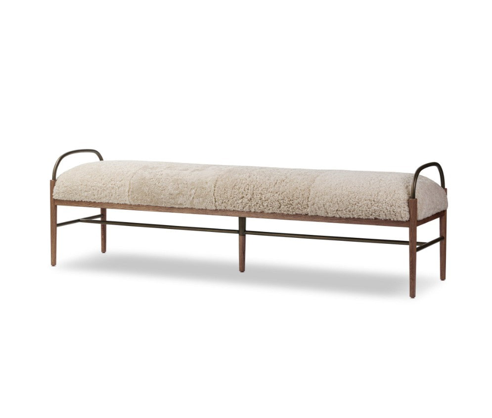 Demi Shearling Accent Bench