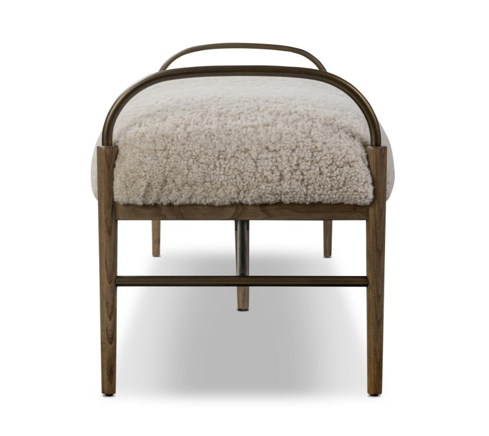 Demi Shearling Accent Bench