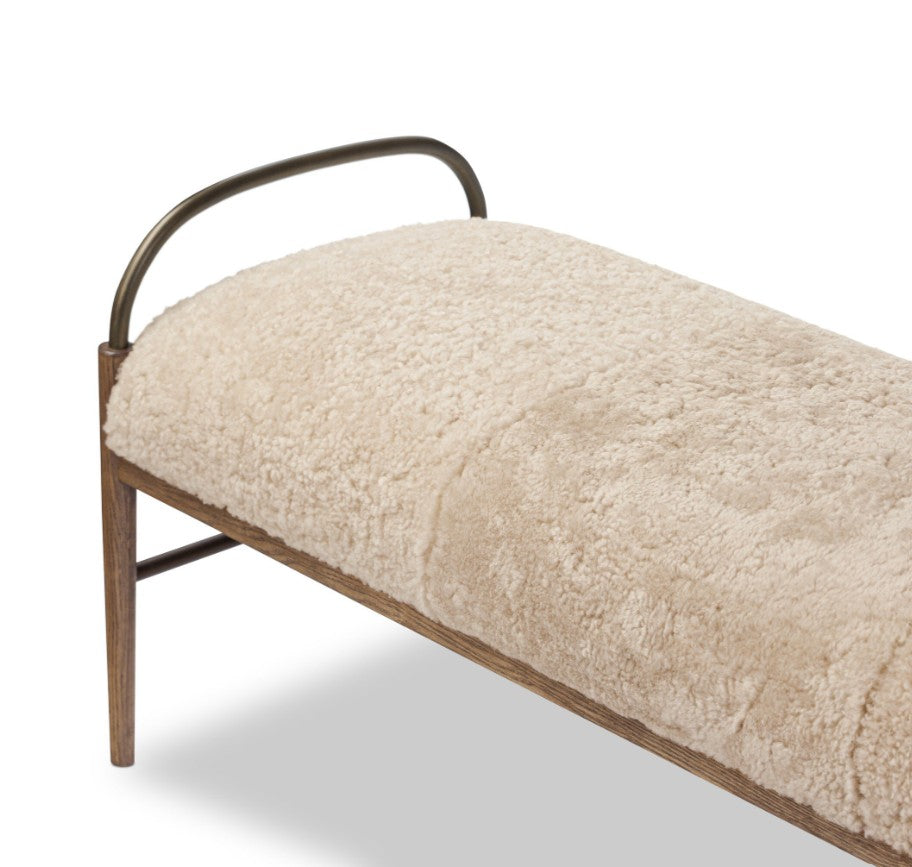 Demi Shearling Accent Bench