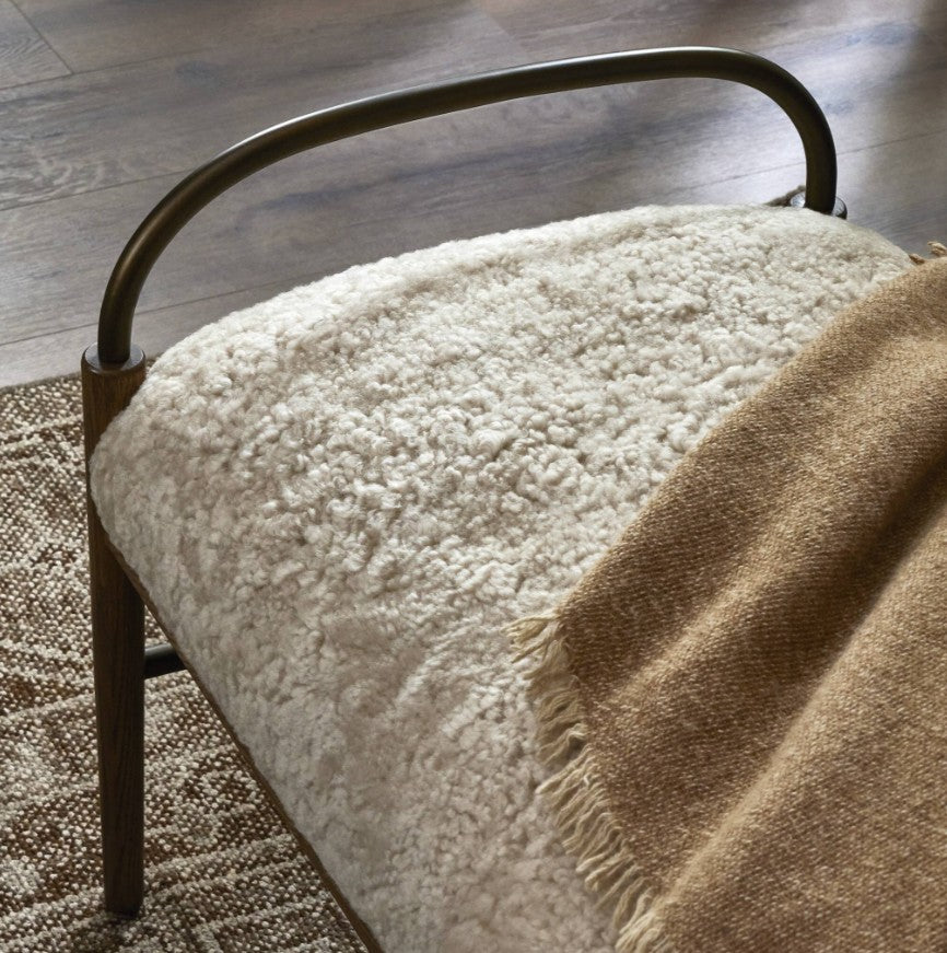 Demi Shearling Accent Bench