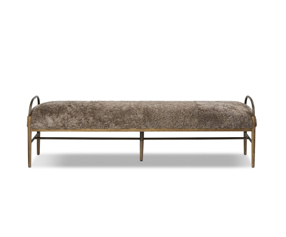 Demi Shearling Accent Bench