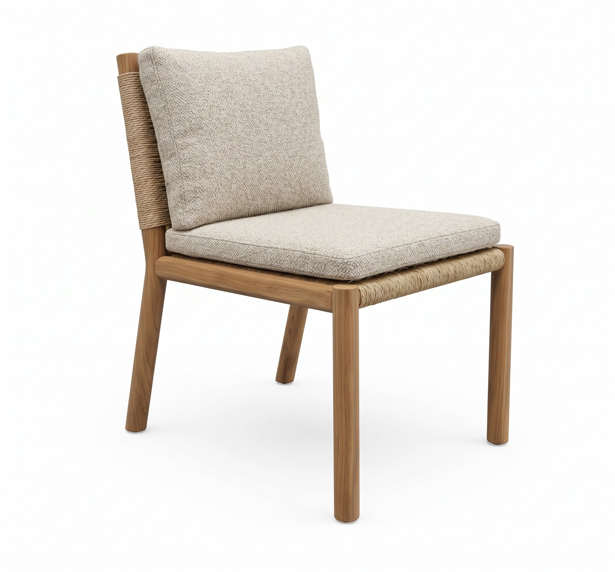Franck Woven Teak Dining Side Chair