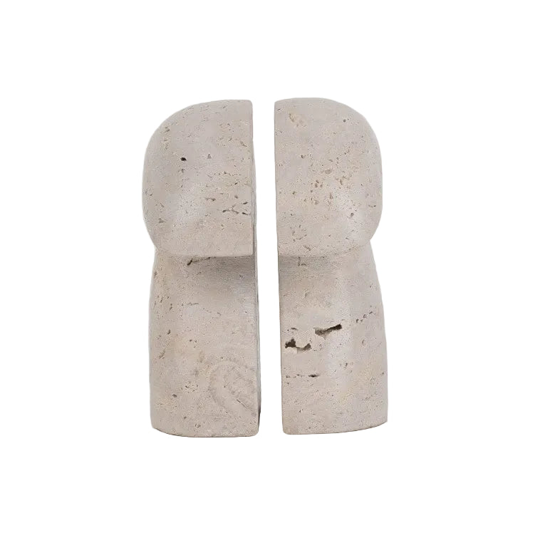 Travertine Shroom Bookends