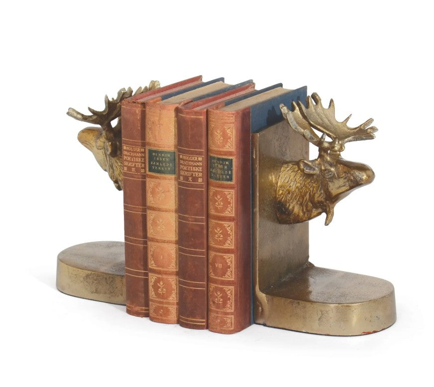 Pair of Moose Bookends