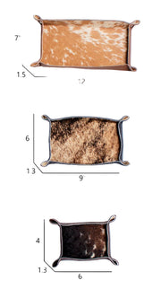 Cowhide Catch All Tray