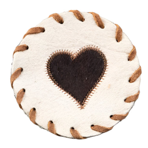 Cowhide Playing Card Coaster