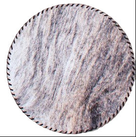 16" Round Plain Borderless Cowhide Placemat