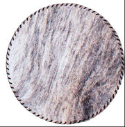 16" Round Plain Borderless Cowhide Placemat