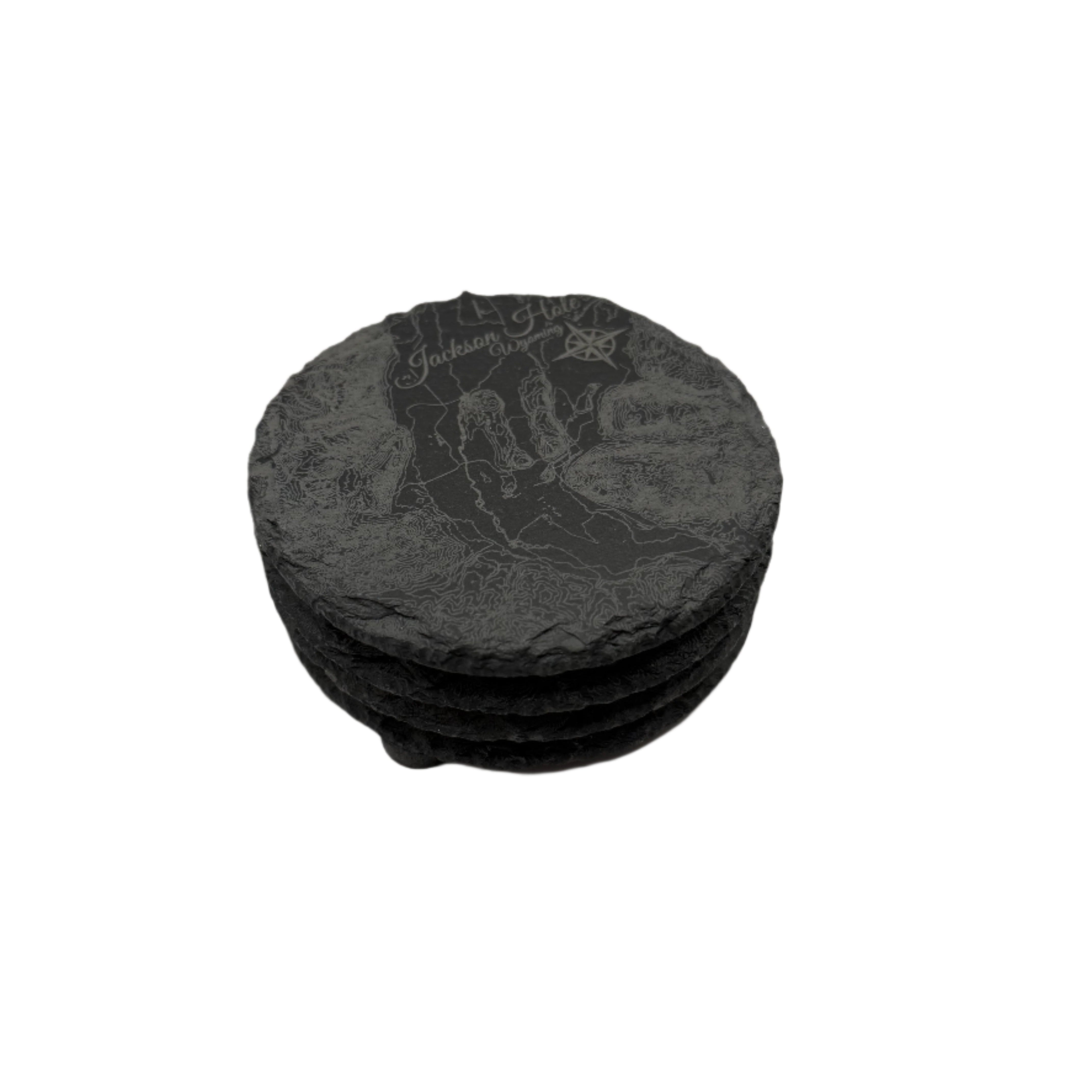 Single Signature Jackson Hole Slate Coasters