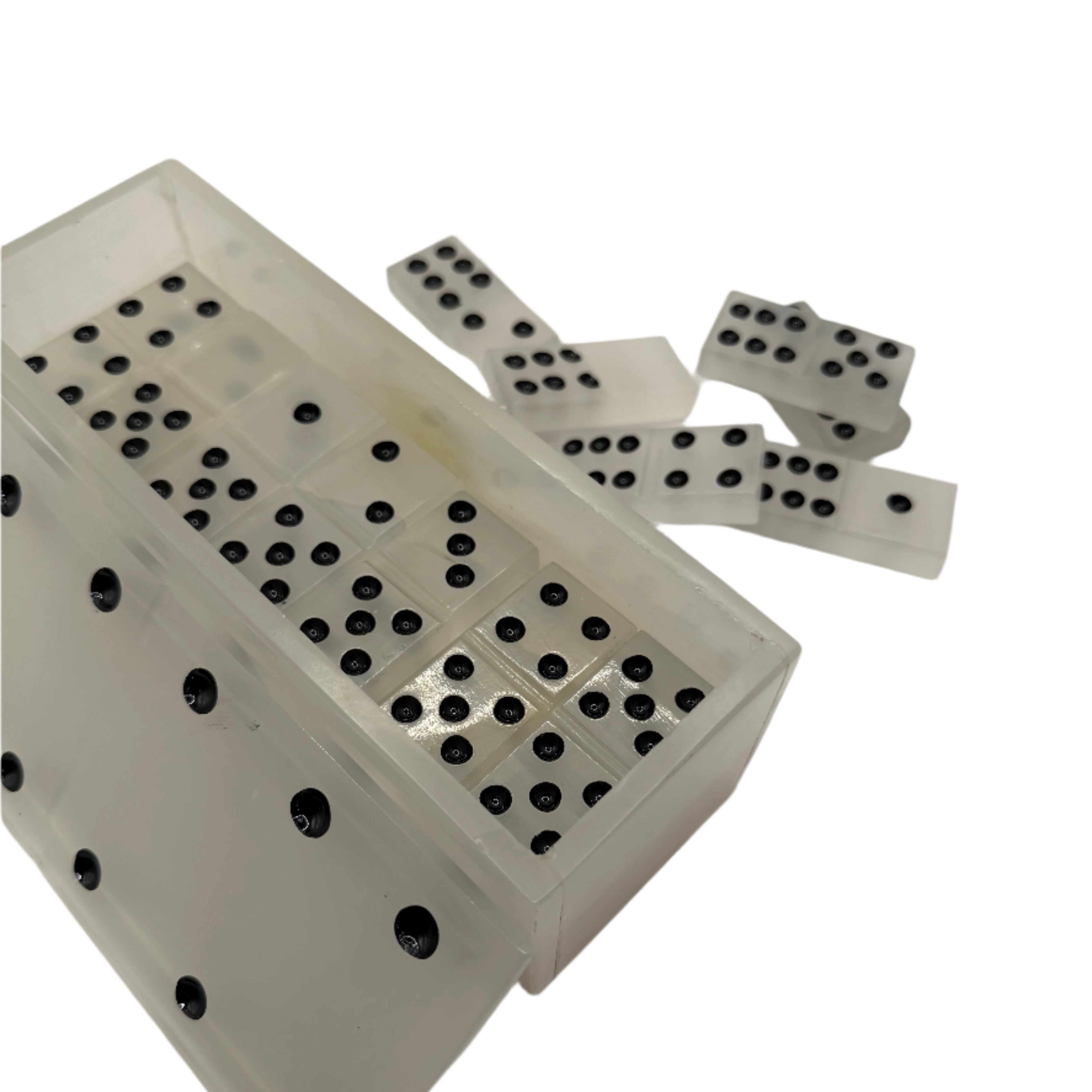 Onyx Crystalline Jumbo Domino Set