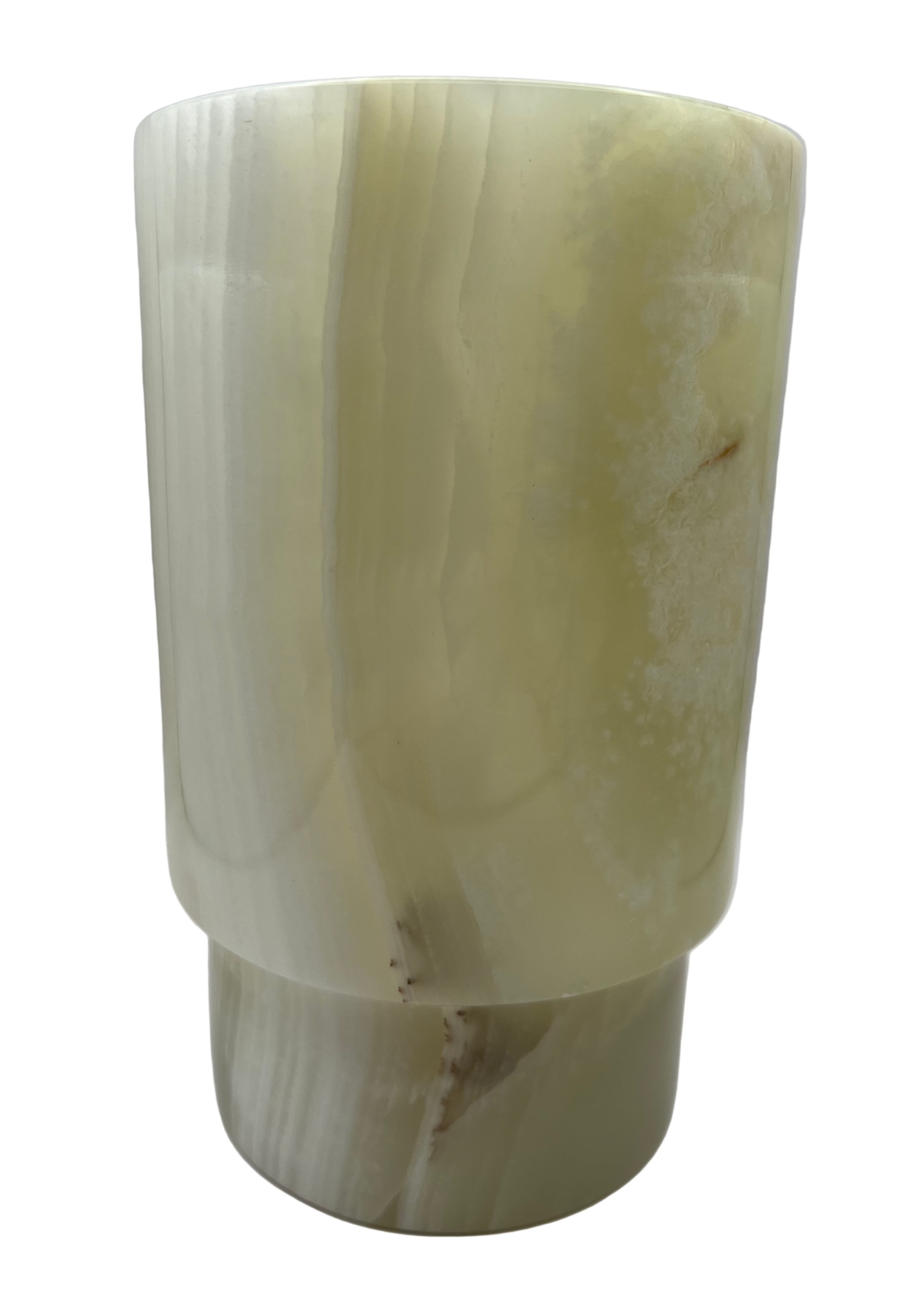 Solid Green Onyx Vase/Wine Chiller