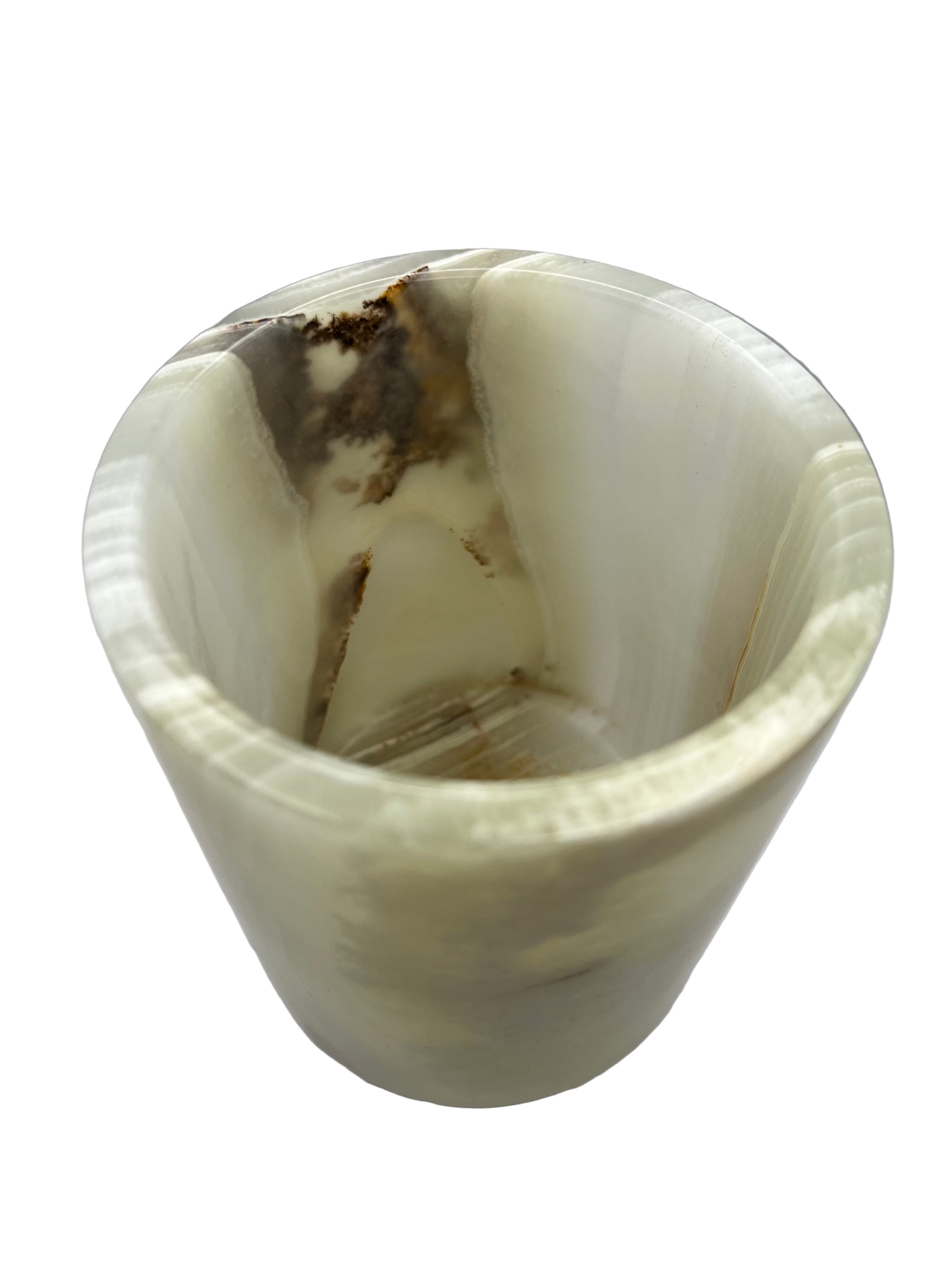 Solid Green Onyx Vase/Wine Chiller