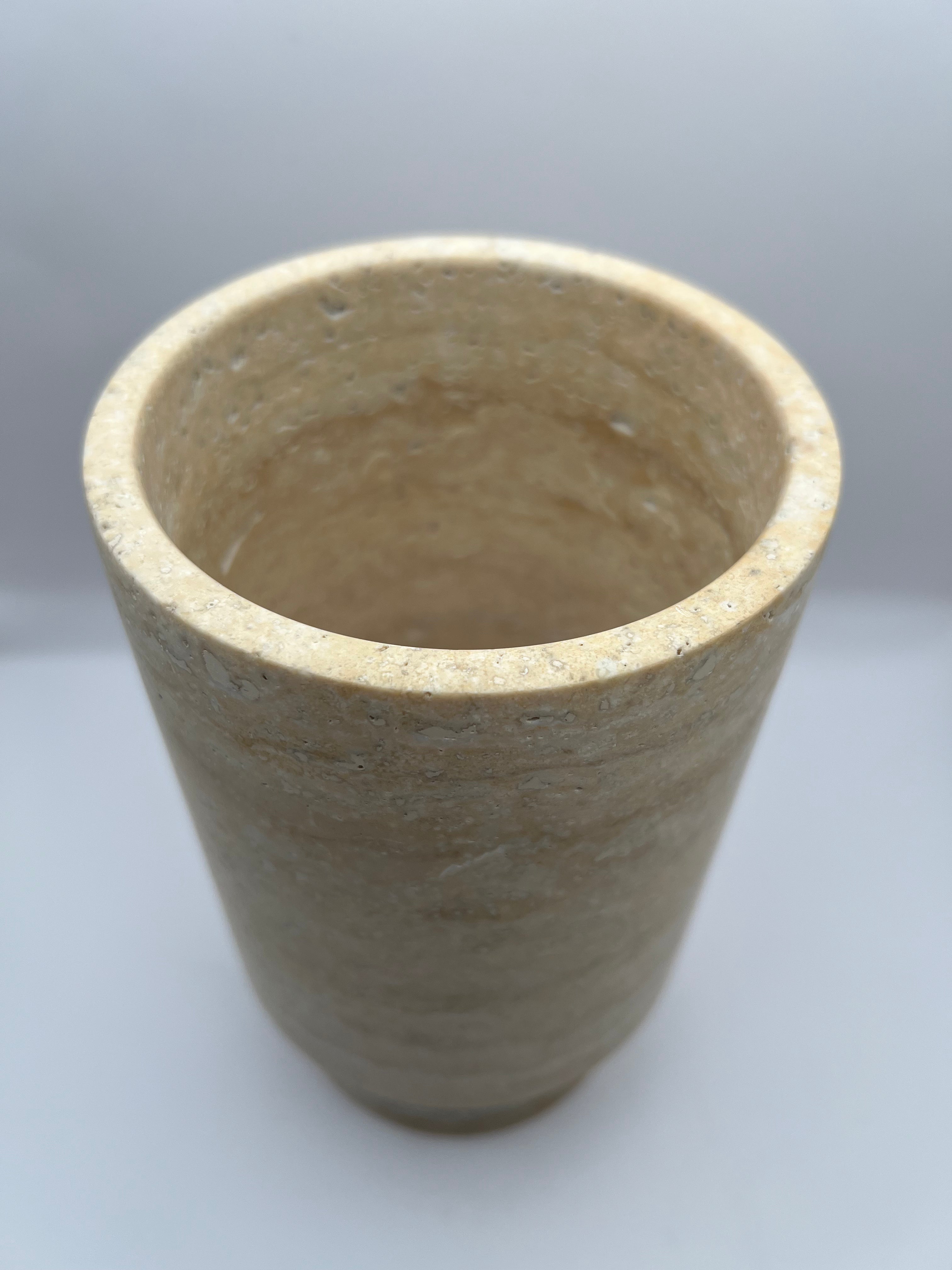 Travertine Vase/Wine Chiller