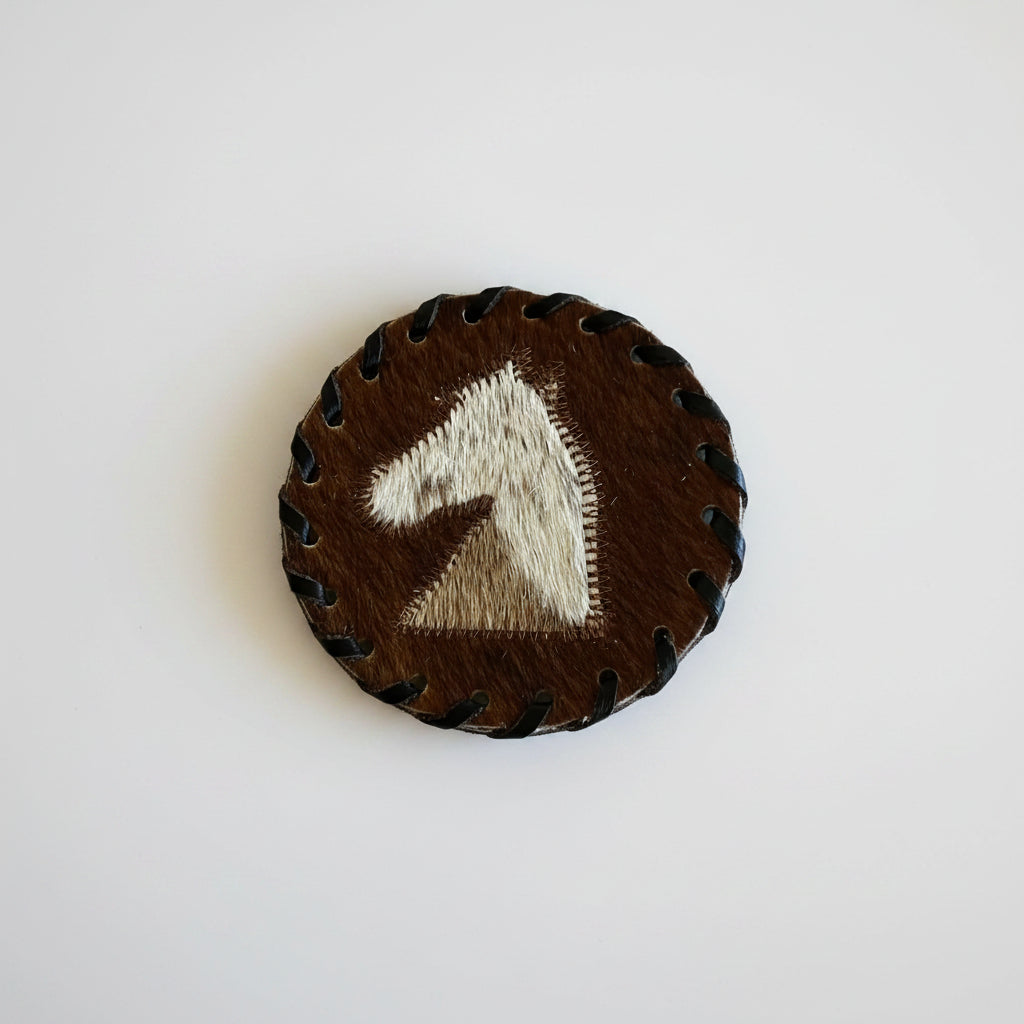 Cowhide Horsehead Coaster