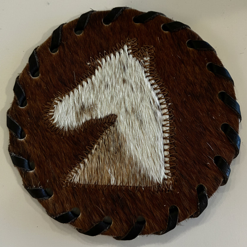 Cowhide Horsehead Coaster