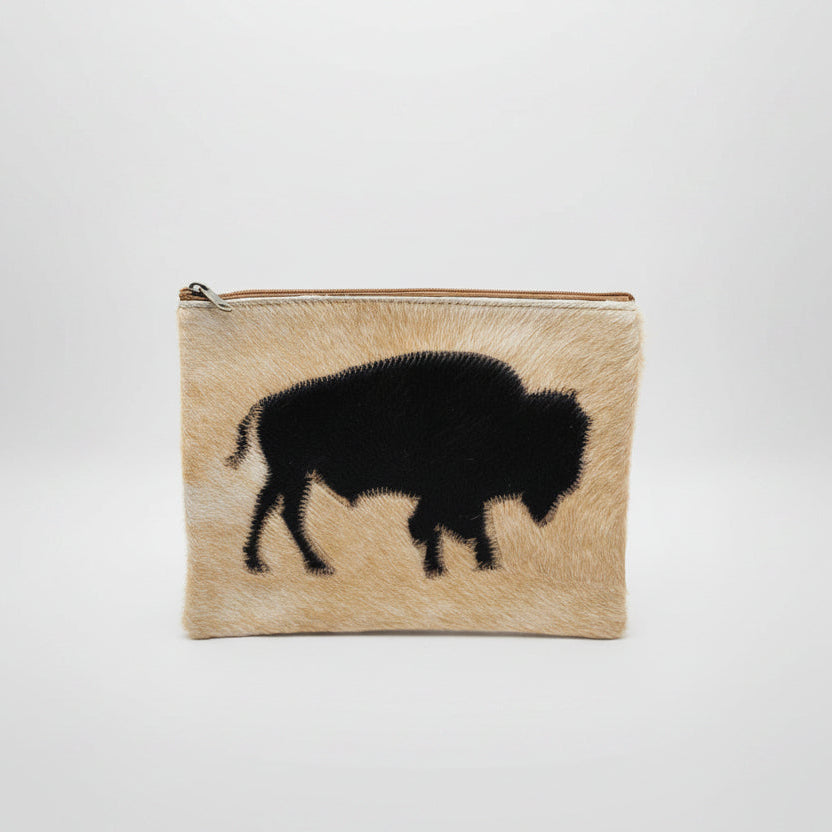 Large Cowhide Cosmetic Bag