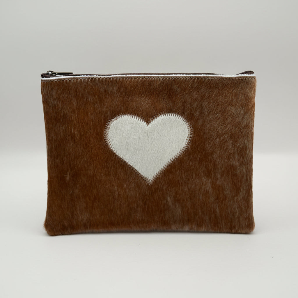 Large Cowhide Cosmetic Bag
