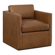 Leather Fringe Swivel Chair