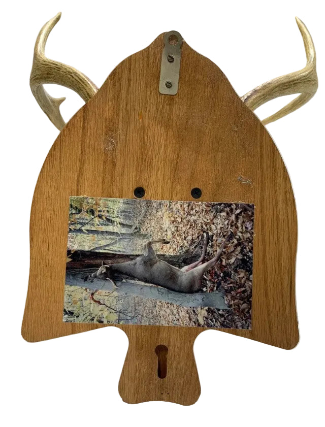 Vintage Deer Antler Plaque Mount