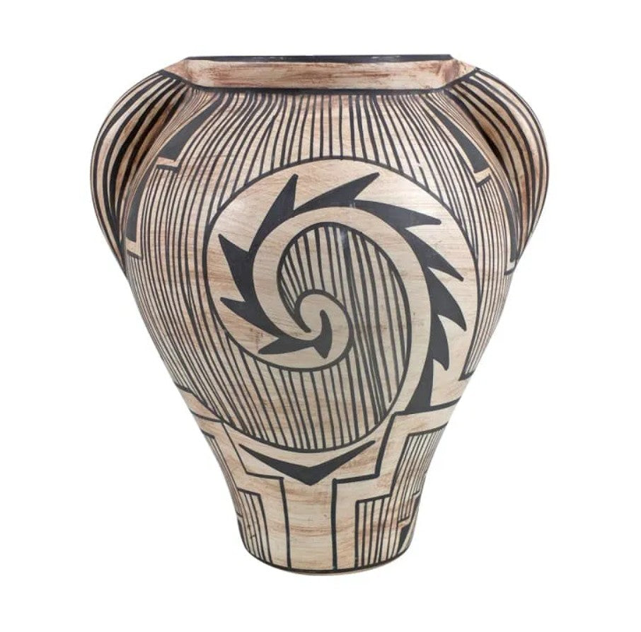 Vintage Unique Black and White American Hopi Pottery