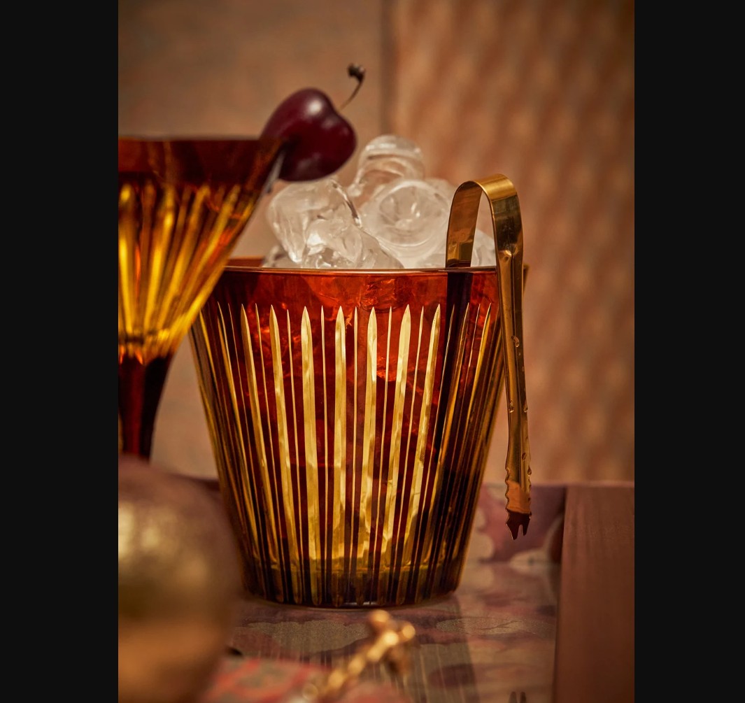 L'Objet Prism Ice Bucket and Tongs