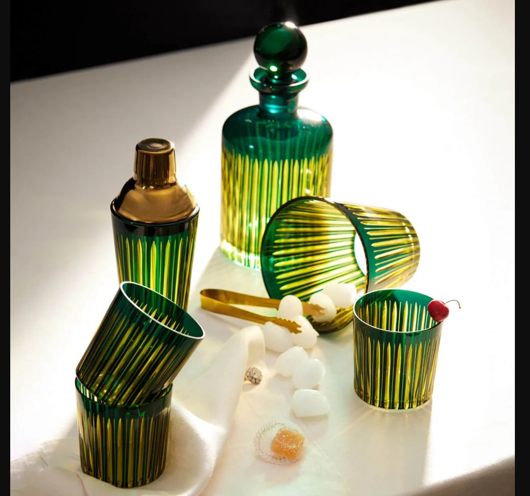L'Objet Prism Ice Bucket and Tongs