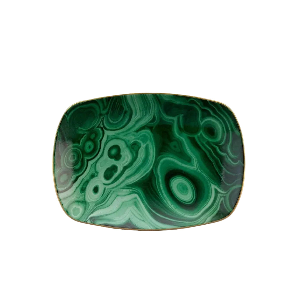 L'Objet Malachite Rectangular Tray