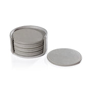 Gray Leather Coasters s/8