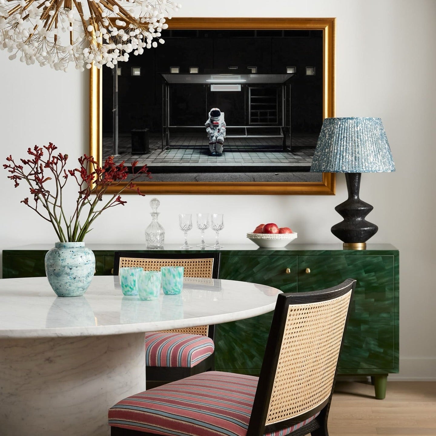 Torion Dark Green Sideboard Cabinet