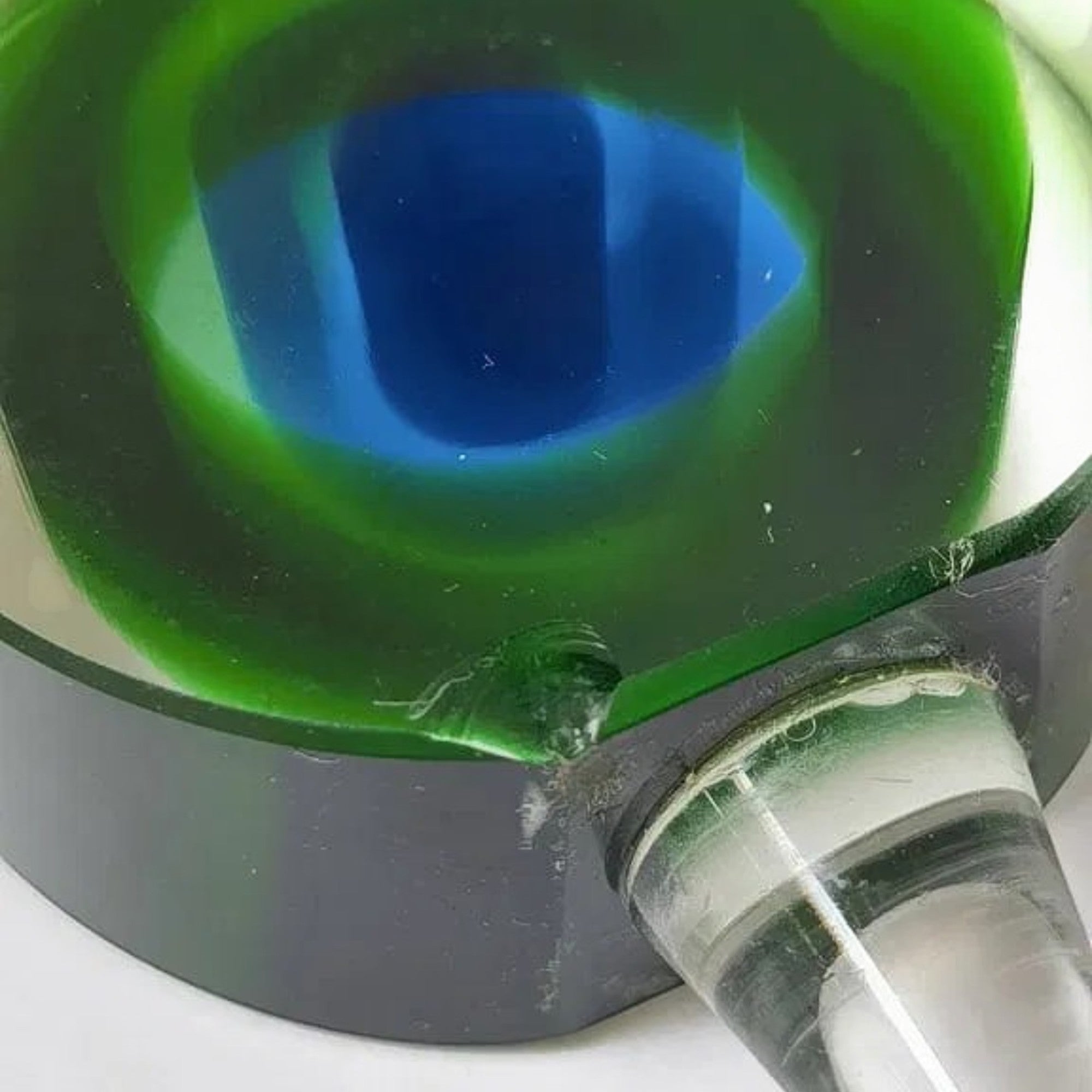 1980s Murano Italy Sommerso Glass Geometric Perfume Bottle