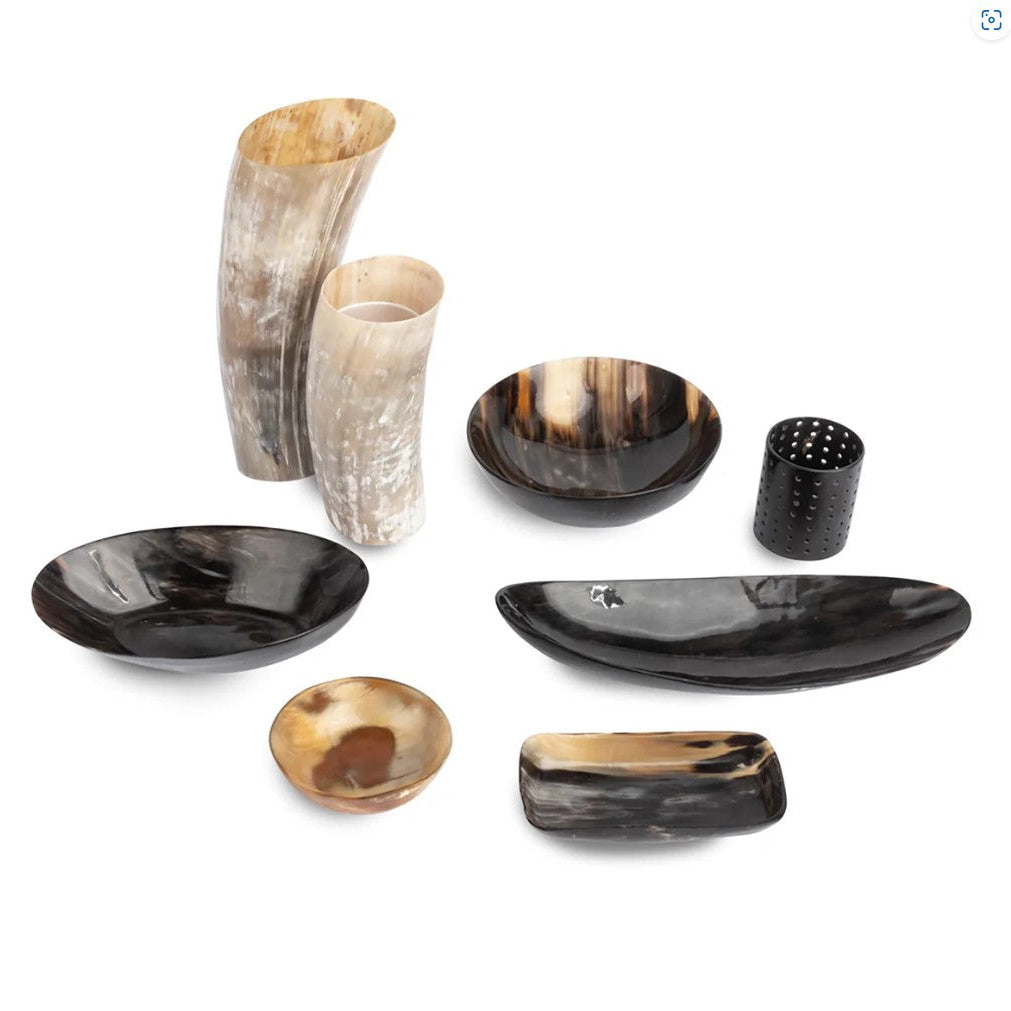 Round Valet Cow Horn Bowl