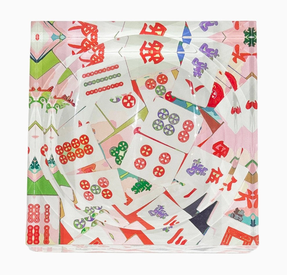 Mahjong Abstract Petal Acrylic Candy Catchall Dish