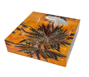 Pheasant Feathers Butternut Acrylic Candy Catchall Dish