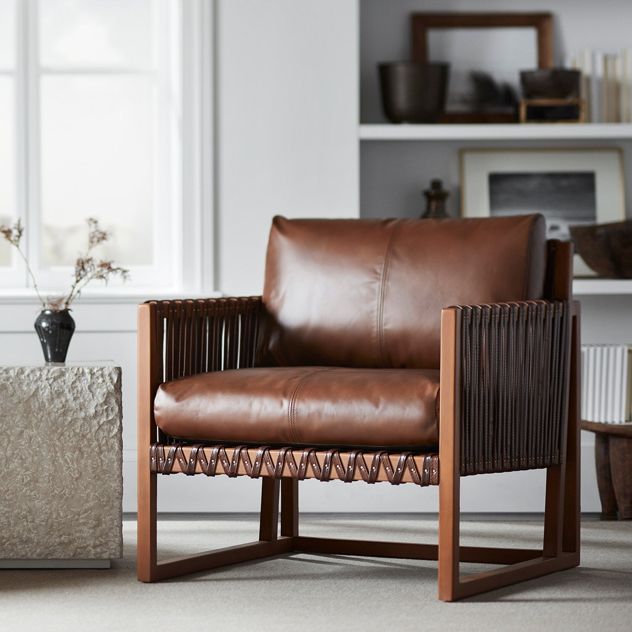 Leather Commodore Lounge Chair