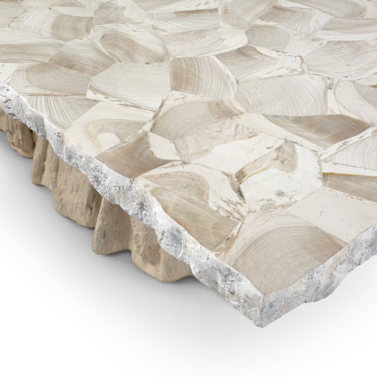 CAMILLA FOSSILIZED CLAM DINING TABLE