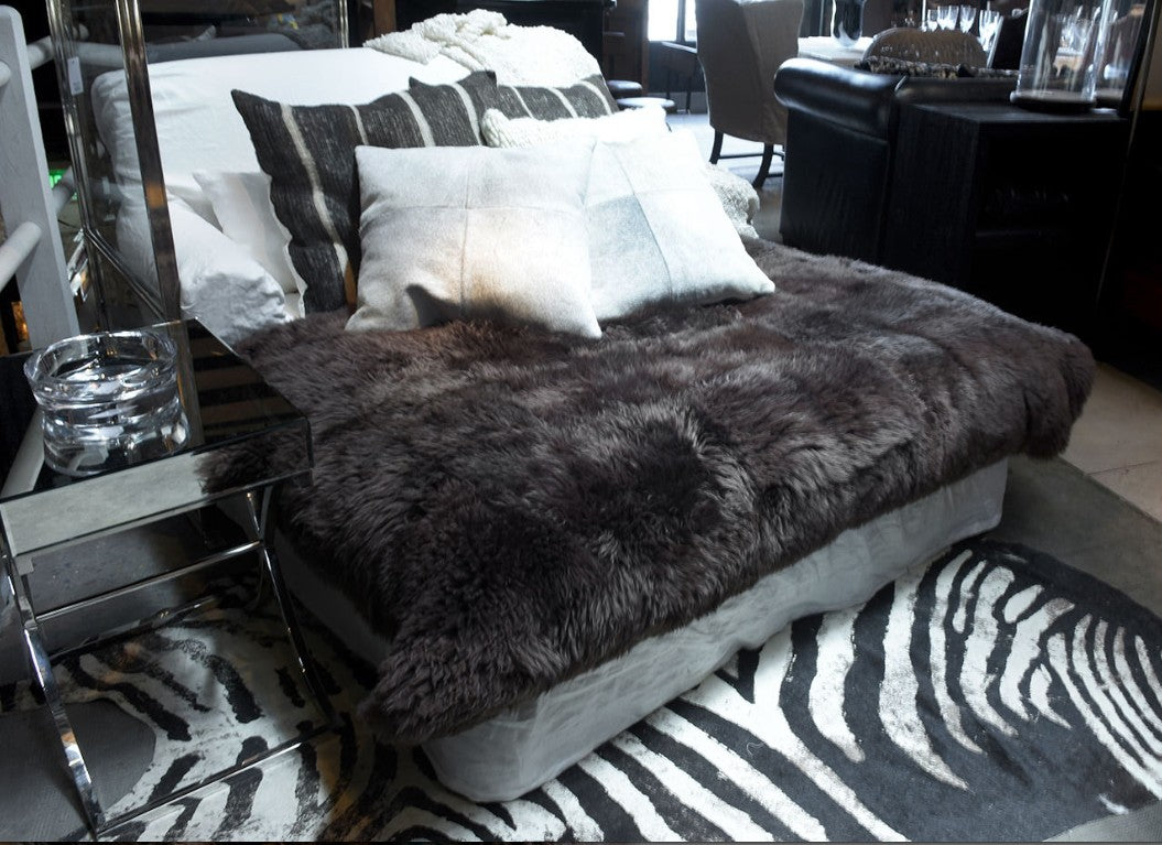 Natural Sheepskin Long Hair Throw