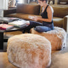 Manhattan Natural Sheepskin Pouf