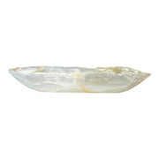 Onyx Canoe, White Ice Smooth Edges Approx. 31" x 8" x 4"
