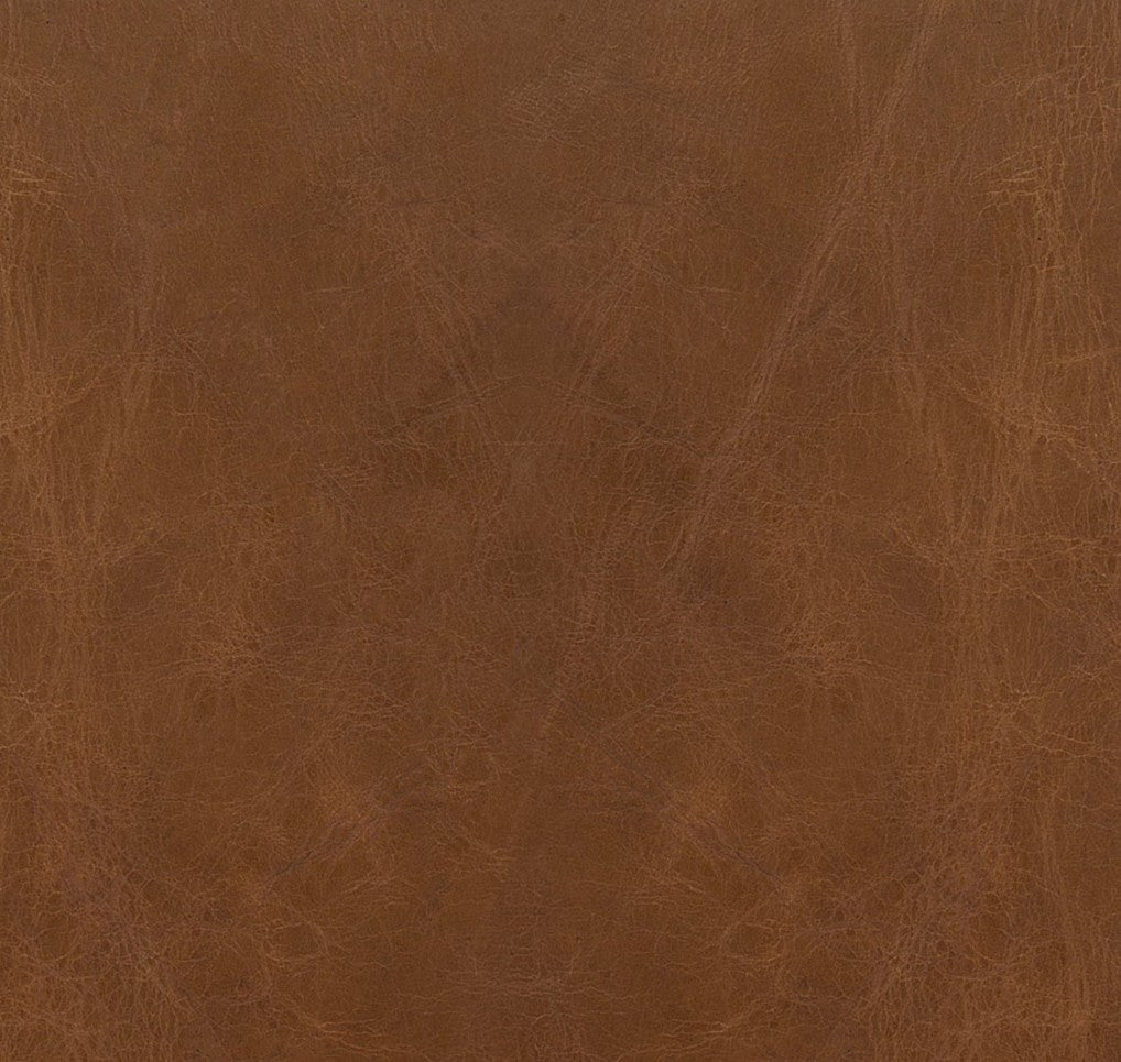 Aspen Leather and Boucle Faux Wool Bench