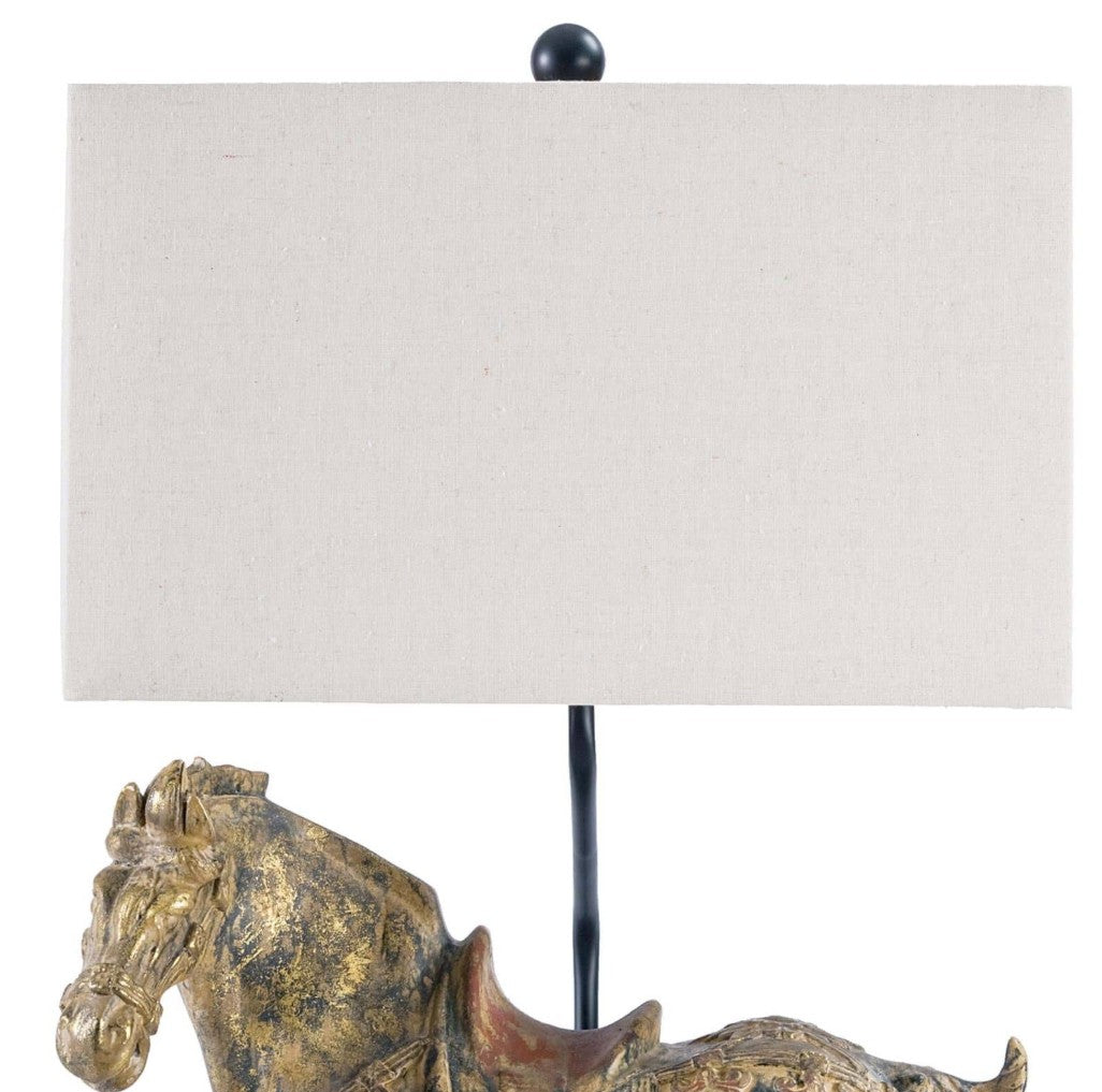 Dynasty Horse Table Lamps Pair