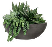 AR1813 Faux Plant Arrangement in Black Bowl