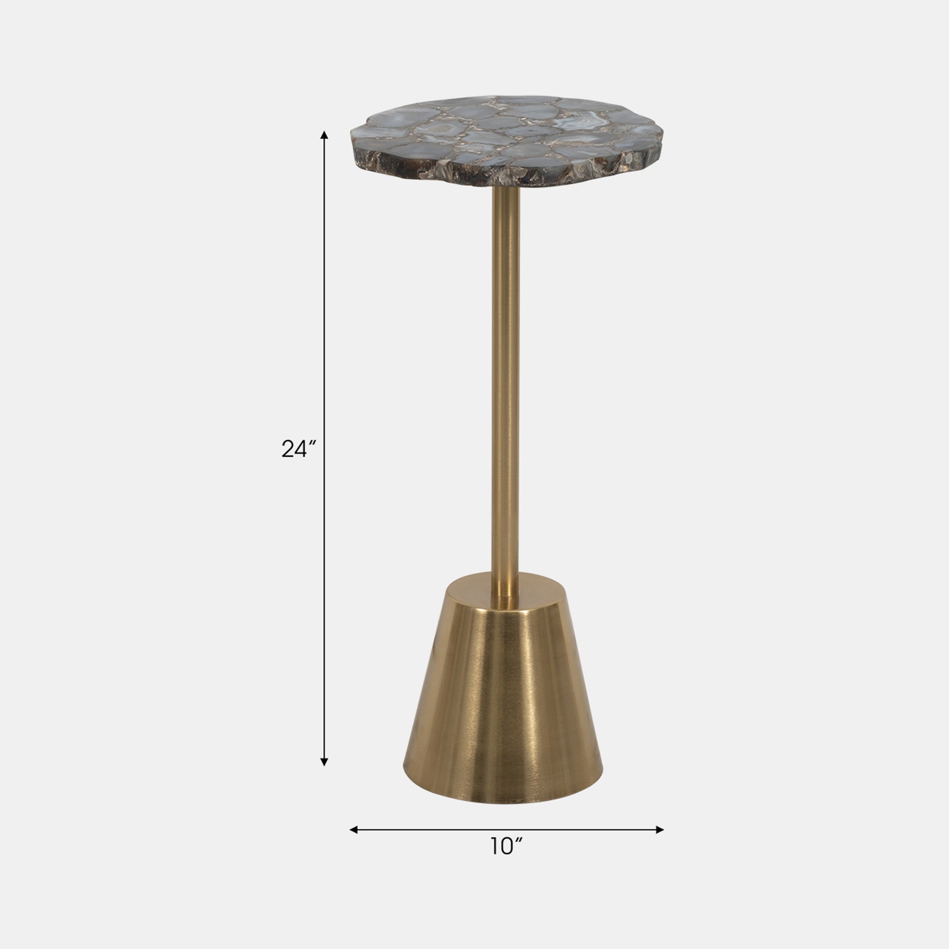 Rough Edge Agate Top Accent Table