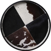 Large Black & White Hair On Hide Patchwork Tray