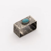Turquoise Stamped Napkin Ring