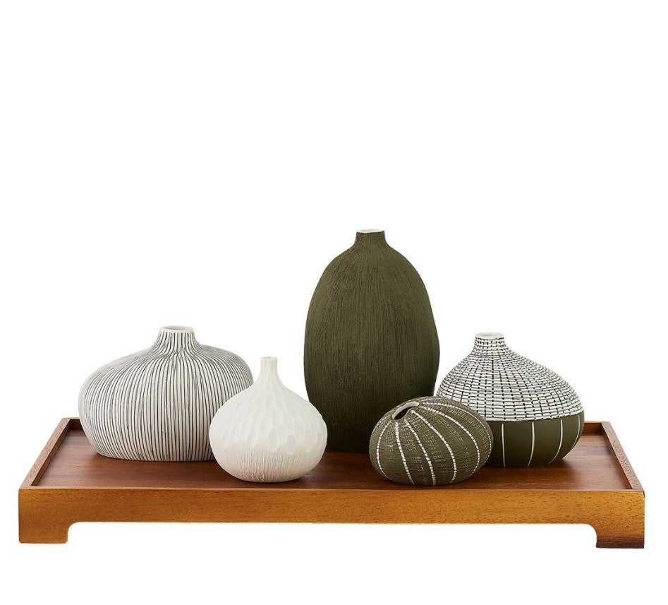 Forest Nesting Vases with Tray