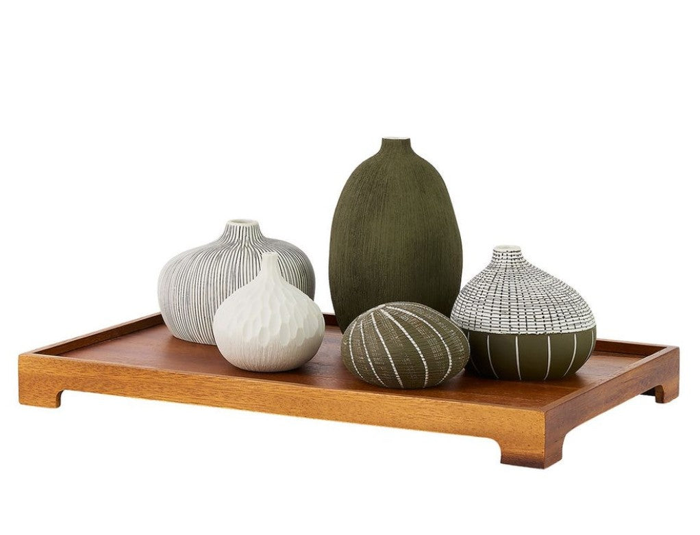 Forest Nesting Vases with Tray
